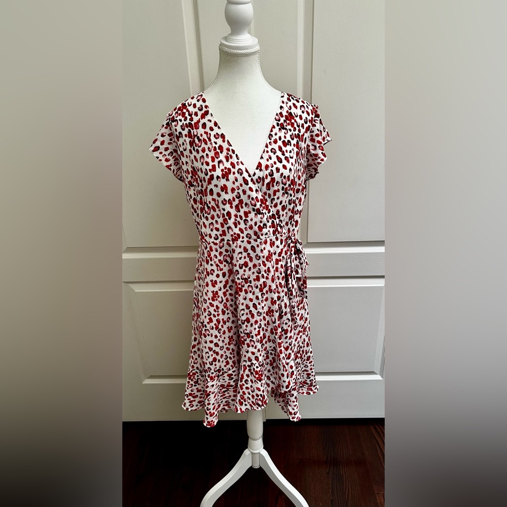 NWT Banana Republic Faux Wrap with Flutter Sleeves Dress Size 10
